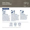 Dulux 300g Grey Concrete Effects Spray Paint, Textured Concrete Finish for Furniture & Decor