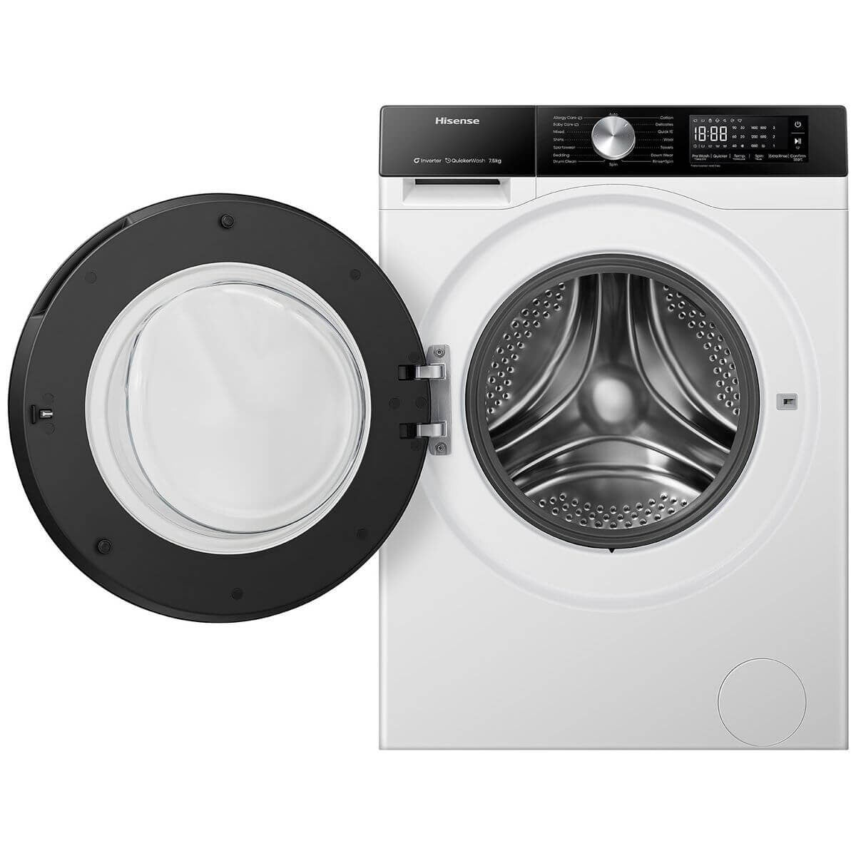 Hisense Series 3 7.5kg Front Load Washing Machine - Steam, Jet Wash, 1400rpm Spin - HWF3S7514X