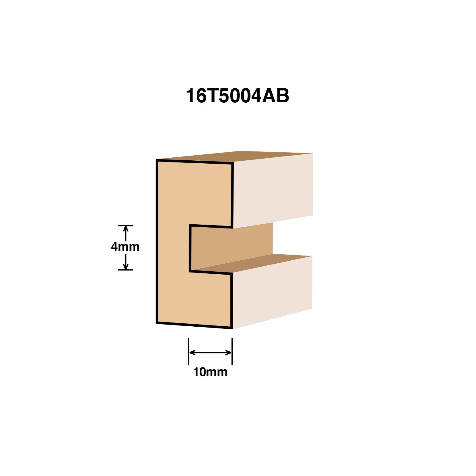 Ultra 6.4 x 4mm Slot Router Bit - Tungsten Carbide Tipped, 1/4" Shaft