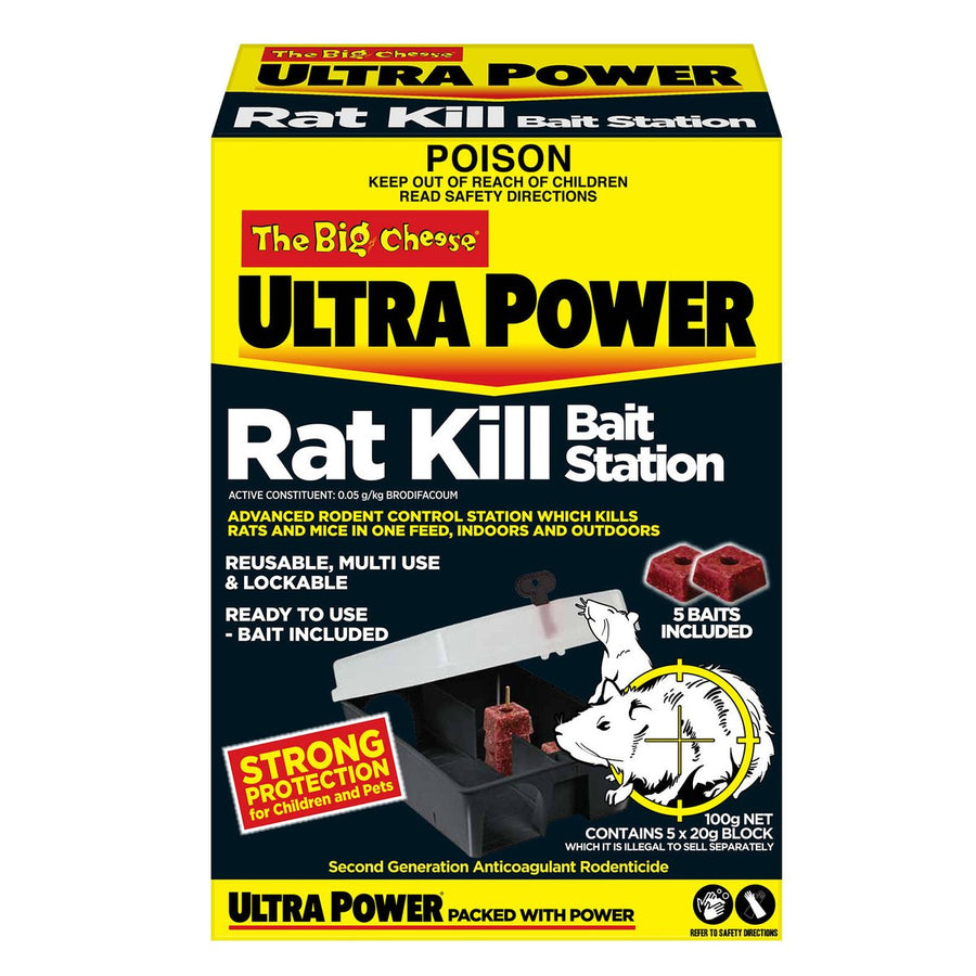 The Big Cheese Ultra Power Rat Kill Bait Station 100g Secure Design - SuperSaverAU - view 1