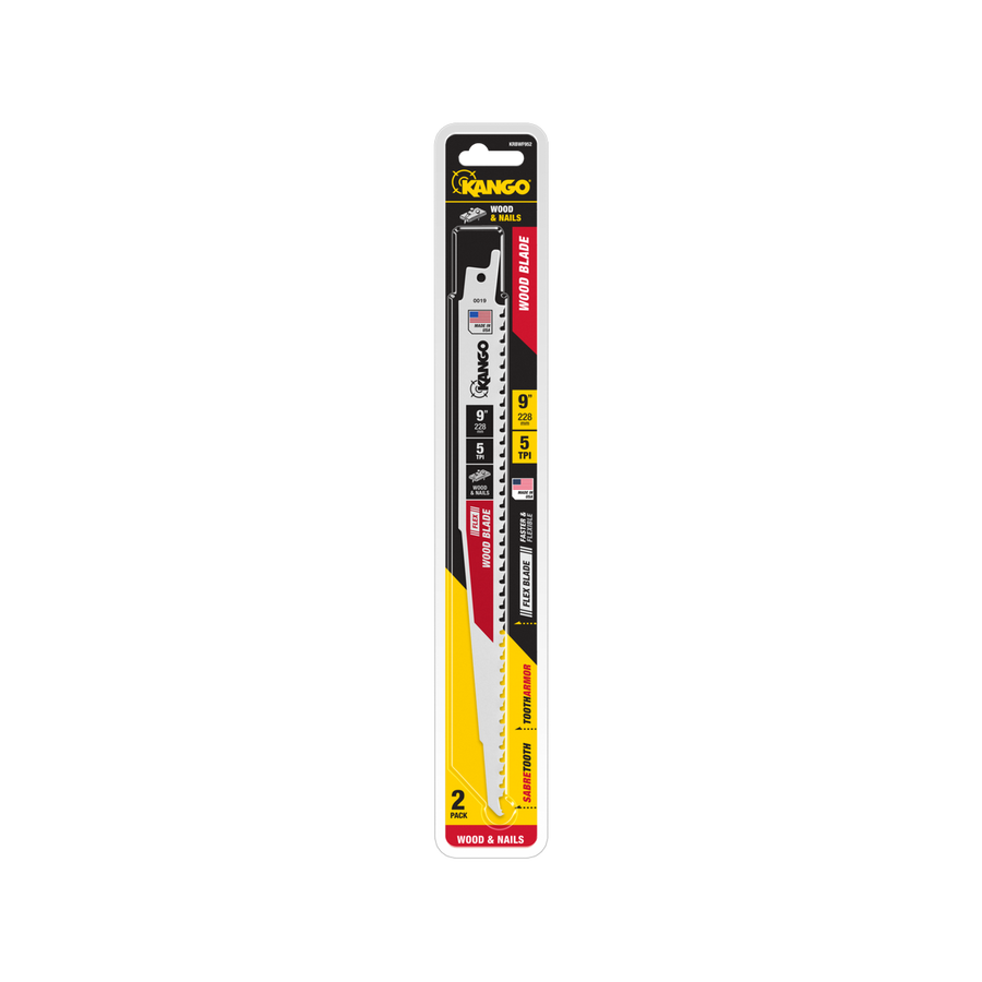 Kango Wood Flex Reciprocating Saw Blades 2 Pack - 9” 5TPI - Durable Cutting - SuperSaverAU - view 1