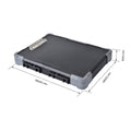 Tactix A4 Clipboard Organiser, Polypropylene and TPR, Document and Stationery Storage, Black and Grey