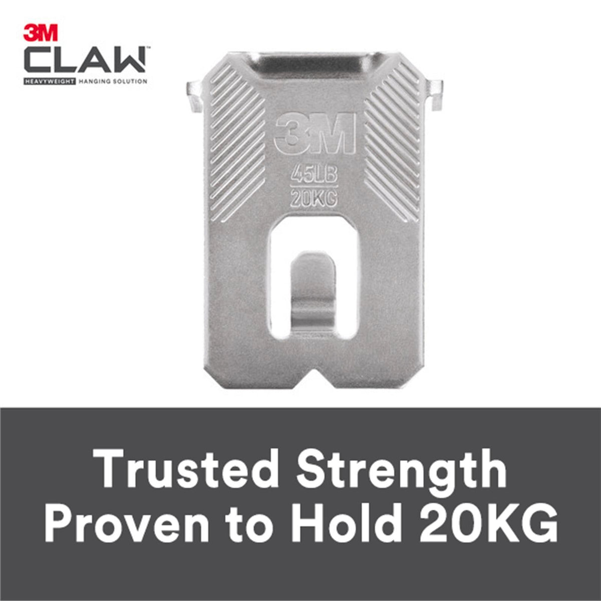 3M Claw 20kg Heavyweight Hanging Solution 1 Pack Red