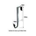Adoored Satin Chrome Over the Door Hook - 25mm x 210mm x 95mm - Easy Installation - SuperSaverAU - view 4