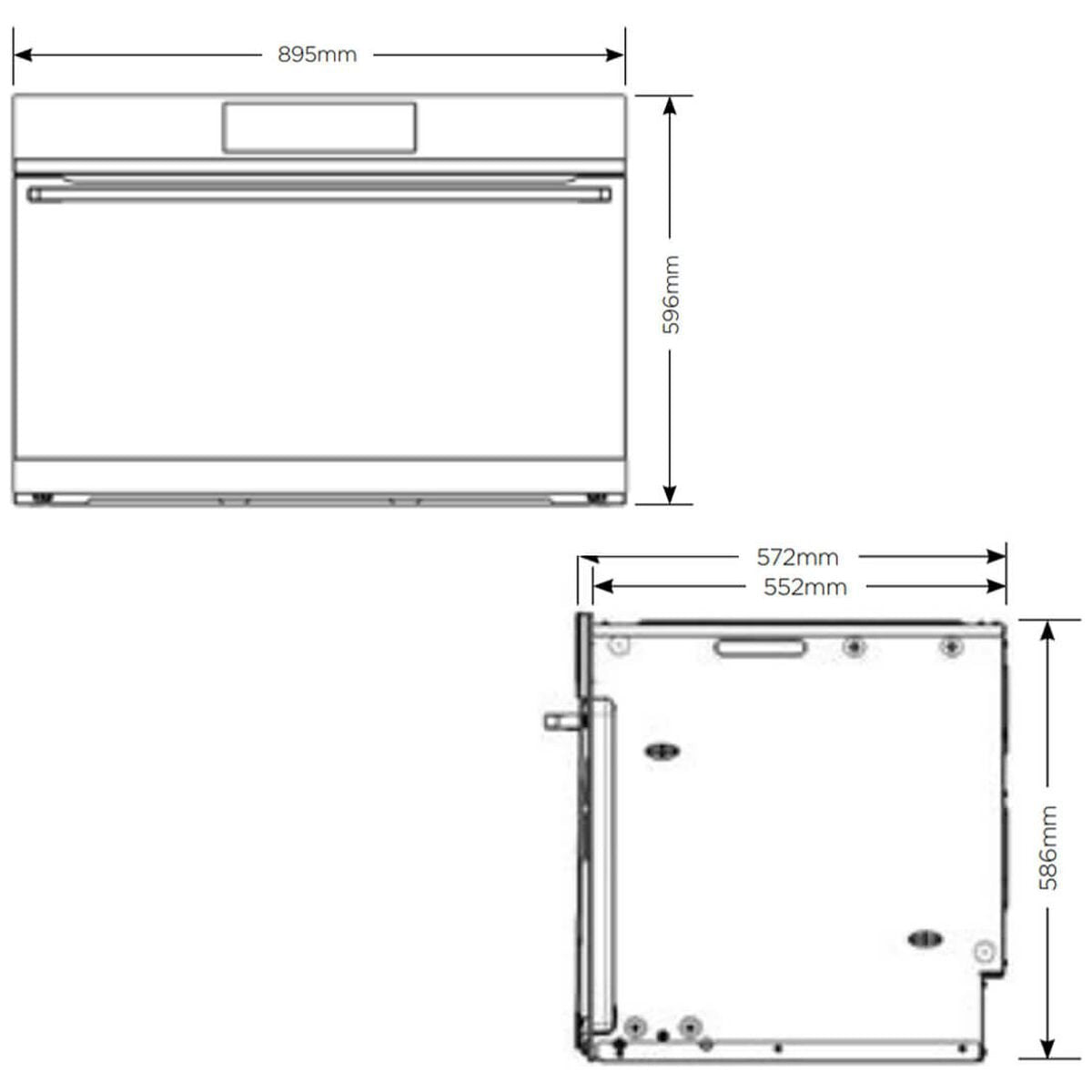 Westinghouse 90cm multi-function oven - 125L gross, twin fan heat distribution, stainless steel - WVE9515SD