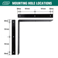 Carinya Black Angle Bracket 380 x 380mm - Heavy-Duty Support Solution - SuperSaverAU - view 5