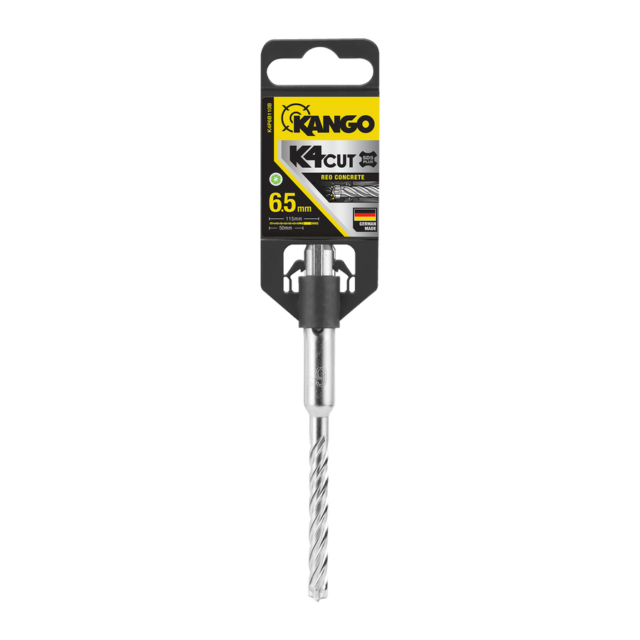 Kango K4 SDS Plus Drill Bit 6.5 x 115mm Solid Carbide Fast Drilling - SuperSaverAU - view 1