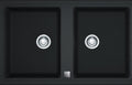 Franke BFG621ONYX Basis Double Bowl Sink with Reversible Drainer - Two 27L Bowls, Fragranite Onyx