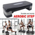 Aerobic Exercise Step Platform, Non-Slip Plastic Fitness Stepper - Black