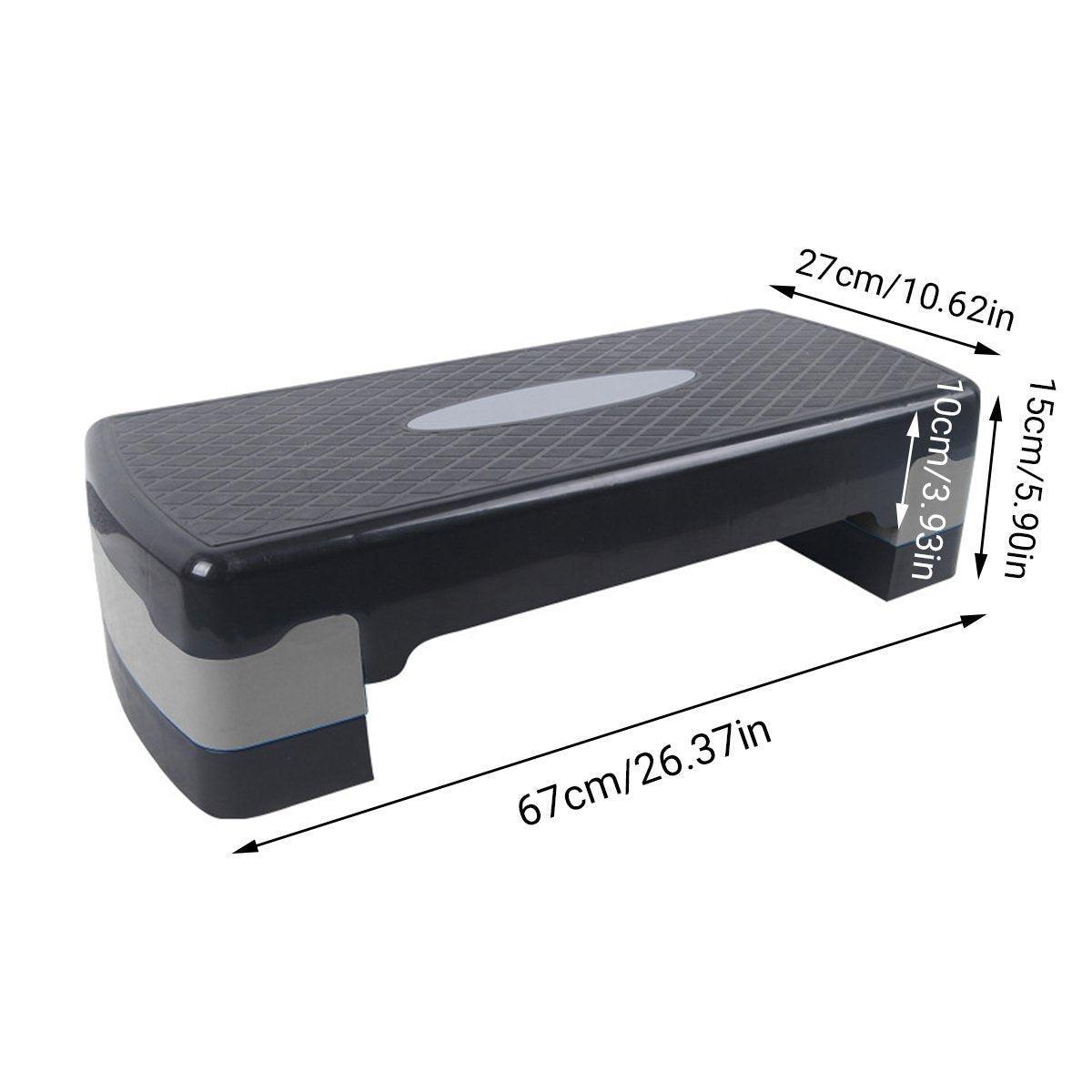 Aerobic Exercise Step Platform, Non-Slip Plastic Fitness Stepper - Black - view 3