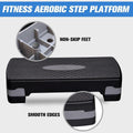 Aerobic Exercise Step Platform, Non-Slip Plastic Fitness Stepper - Black - view 5