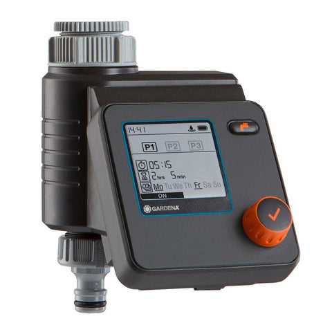 Gardena Select Water Computer - Irrigation Management Device - 3 Programs - Grey/Orange - SuperSaverAU - view 1