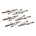 Projecta Alligator Test Clips 6 Pack - 50mm - Nickel-Plated - Silver - SuperSaverAU - view 1