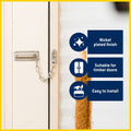 Syneco Nickel Plated Door Chain Guard - 195mm x 24mm x 95mm - Security - SuperSaverAU - view 4