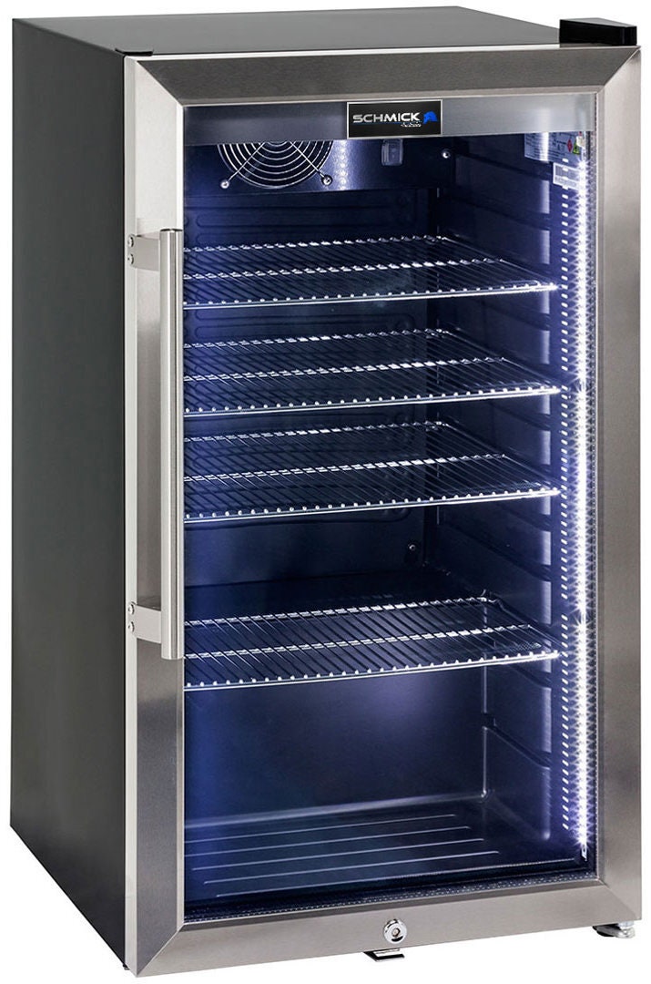 Schmick 98L Alfresco Beverage Centre - Stainless Steel, Triple Glazed, Self-Closing Door - HUS-SC88-SS