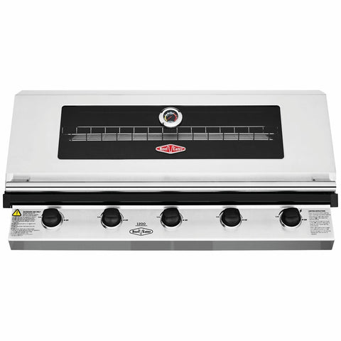 Beefeater 1200 Series 5 Burner Built-In LPG BBQ - Stainless Steel, Cast Iron Cook-Top - BBG1250SB