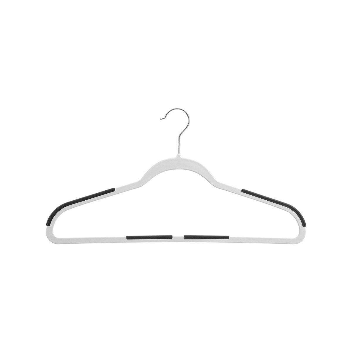 Practa White Anti Slip Plastic Hangers 10 Pack - 60mm x 240mm x 450mm - Durable