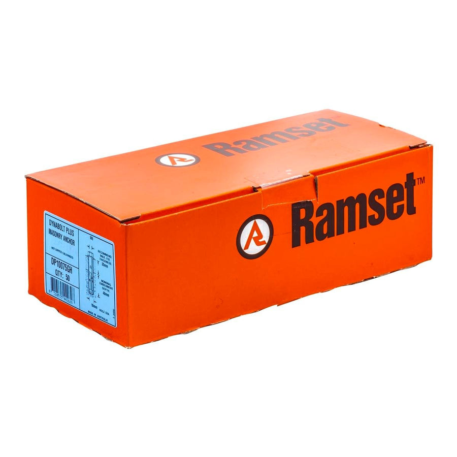 Ramset Dynabolt Plus 10 x 75mm Galvanised Bolt 50 Pack Enhanced Security - SuperSaverAU - view 1