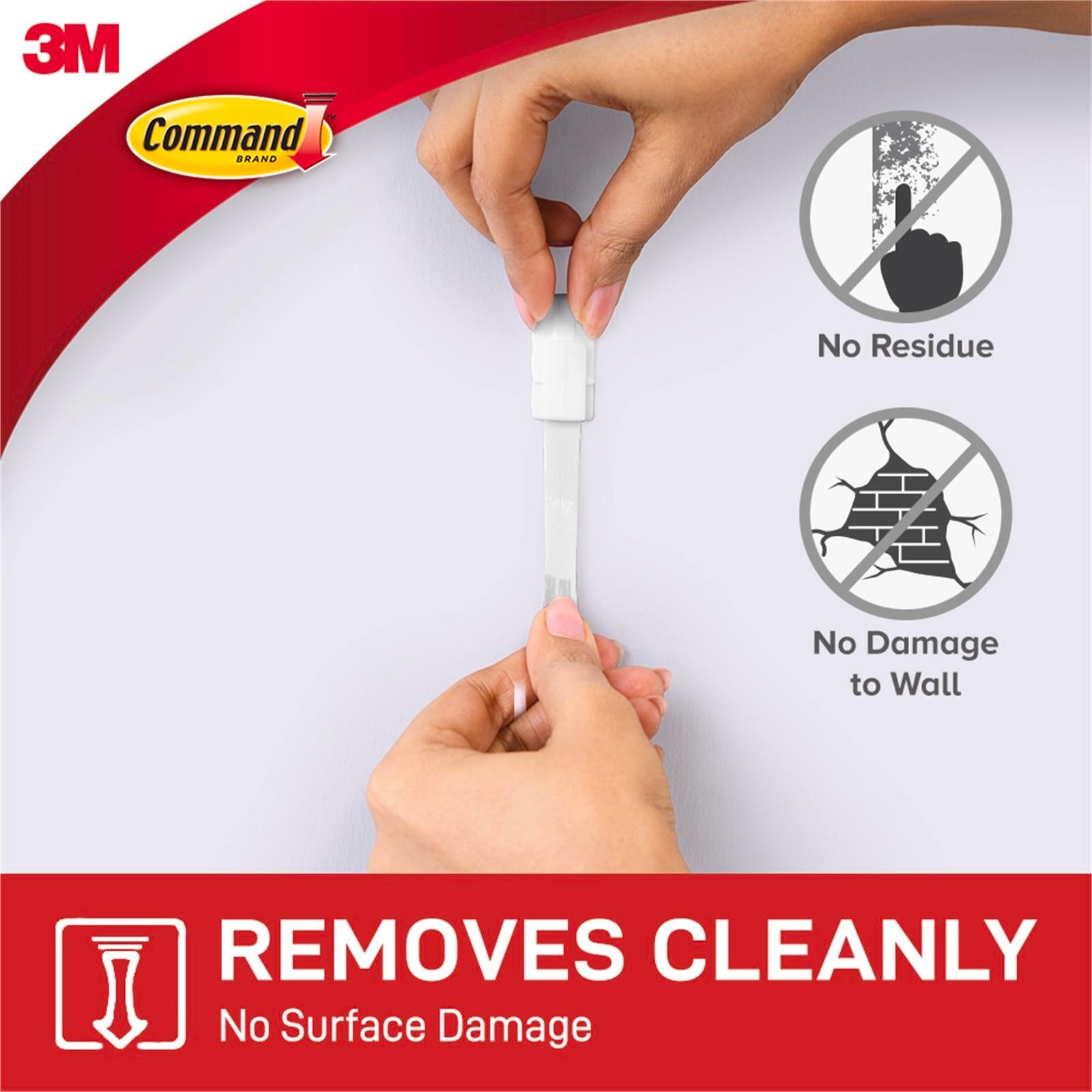 Command Small White Plastic Adhesive Hooks 8 Pack