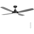 Mercator Nemoi 137cm DC Ceiling Fan with LED Light - Black, 4 Colour Temperatures, Remote - FC708134BK