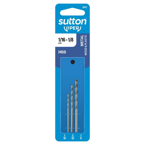 Sutton Tools Viper Imperial Drill Bit Refill Set 3 Piece - 7mm x 45mm - Fast Drilling - SuperSaverAU - view 1