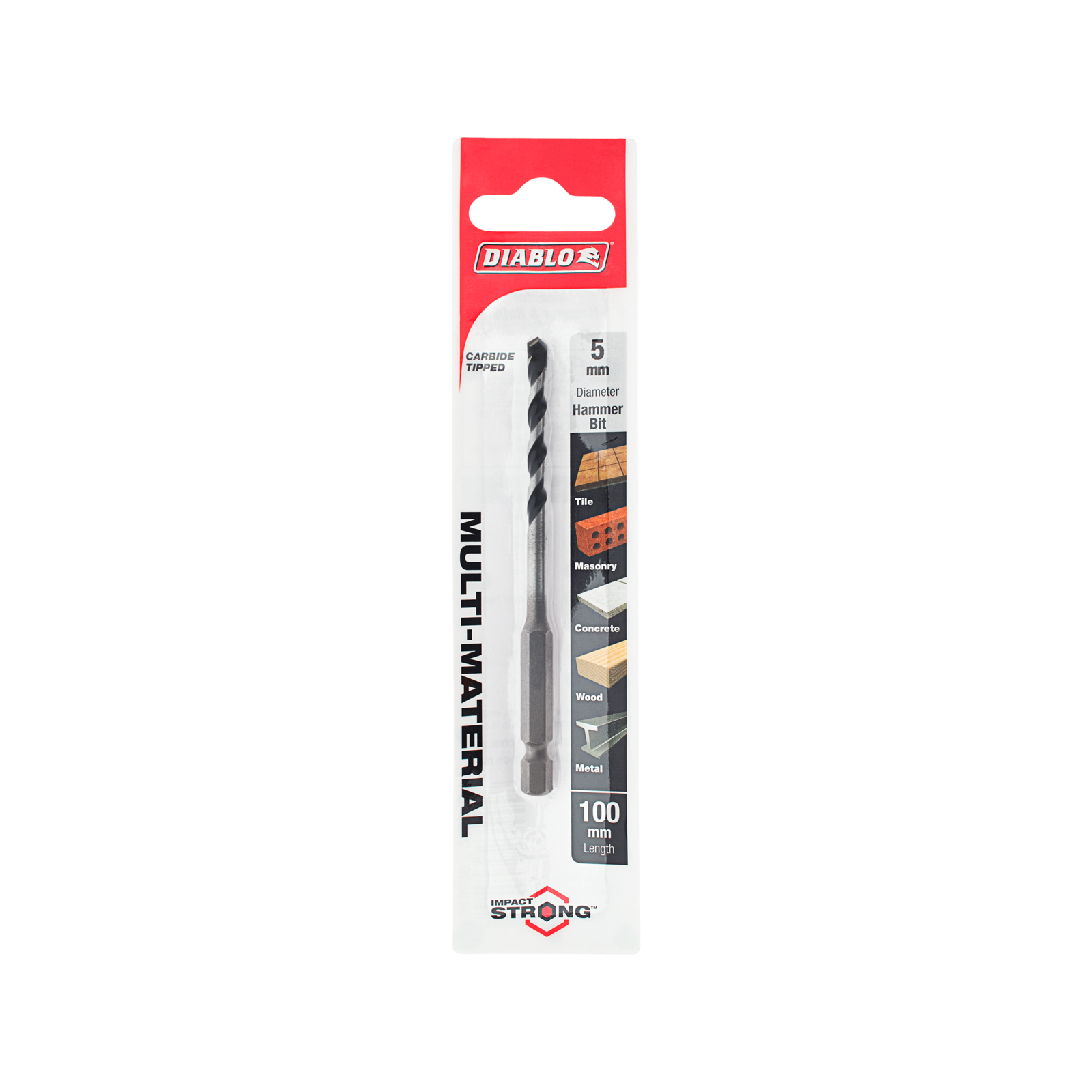 Diablo 5 x 100mm Carbide Multi-Material Drill Bit