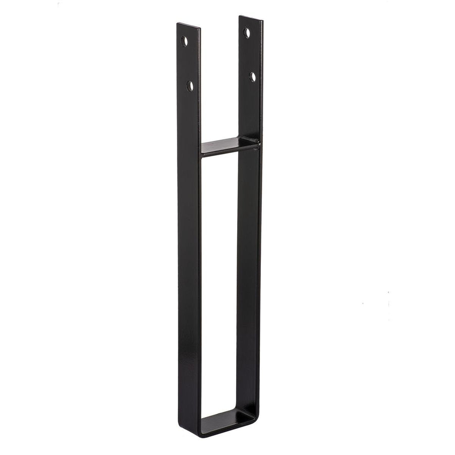 Pryda Hdg Black Post Anchor 600 x 100mm Each - U-Shaped Base - G250 Steel - SuperSaverAU - view 1