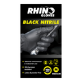 Rhino Gloves Medium Nitrile Disposable Gloves 100 Pack - Puncture Resistant - Textured Grip - 220mm x 125mm x 60mm - SuperSaverAU - view 3