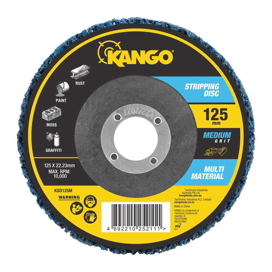 Kango 125mm Medium Grit Stripping Disc - Rust & Paint Removal Tool - SuperSaverAU - view 1