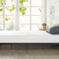 Zinus King 18cm Low Metal Bed Frame - Black, Wooden Slat Foundation - AU-SSBF-7K