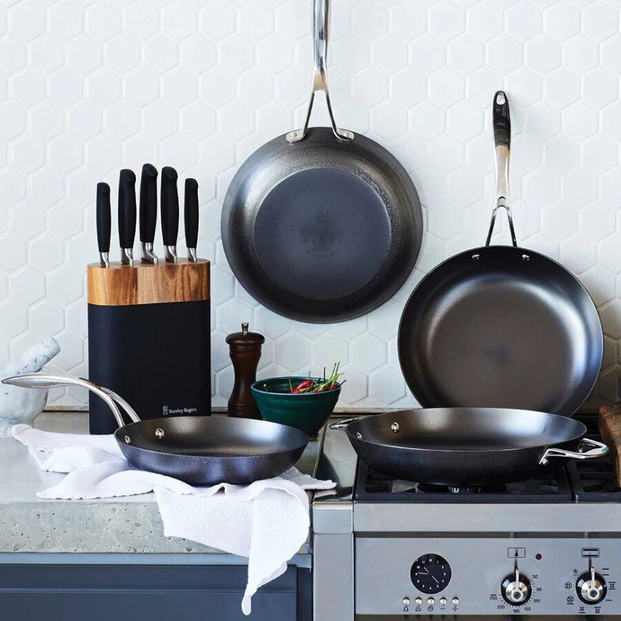 Stanley Rogers 24cm Lightweight Cast Iron Frypan - Induction Compatible, Oven Safe to 500°C - 42309