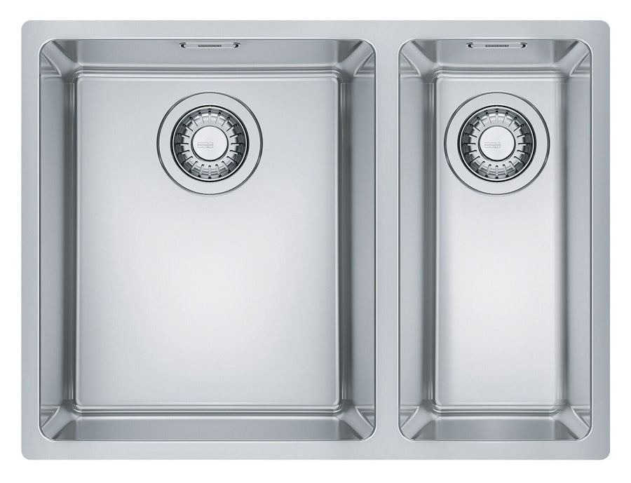 Franke Maris sink with small bowl right, 24L main and 10L small - 18/10 stainless steel - MRX260-34/19SBR