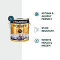 Taubmans 2L White Matt Endure Interior Walls Paint - 2L - Water Based - Stain Resistant - SuperSaverAU - view 2