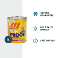 Taubmans 1L White Low Sheen Exterior Paint - UV Protection - Fast Drying - SuperSaverAU - view 2