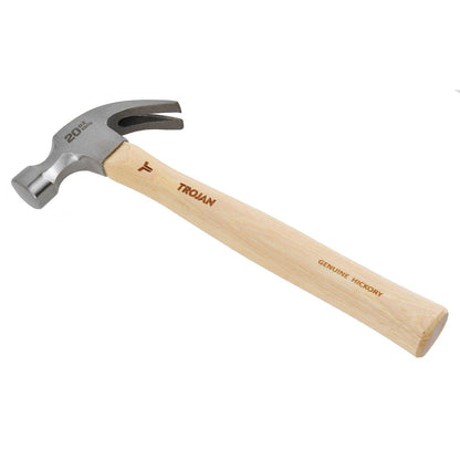 Trojan 20oz Timber Claw Hammer - 560g - Durable Hickory Handle - Claw Design
