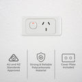 DETA Narrow Single Power Point White Polycarbonate 10A 250V Space Saving