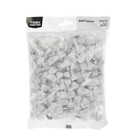 Taskmaster Plastic Shelf Support - 5mm - White - Easy to Install - SuperSaverAU - view 1