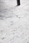 Rug Culture Illusions Medium Silver & Grey Polyester Rug 220x150cm - 3mm Pile - ILU156SILVER220X150