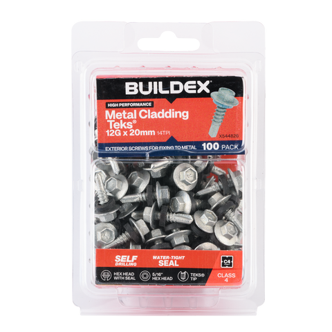 Buildex Cladding Fencing Teks Screws 12g x 20mm 100 Pack - Self-Drilling - Corrosion Resistant - SuperSaverAU - view 1