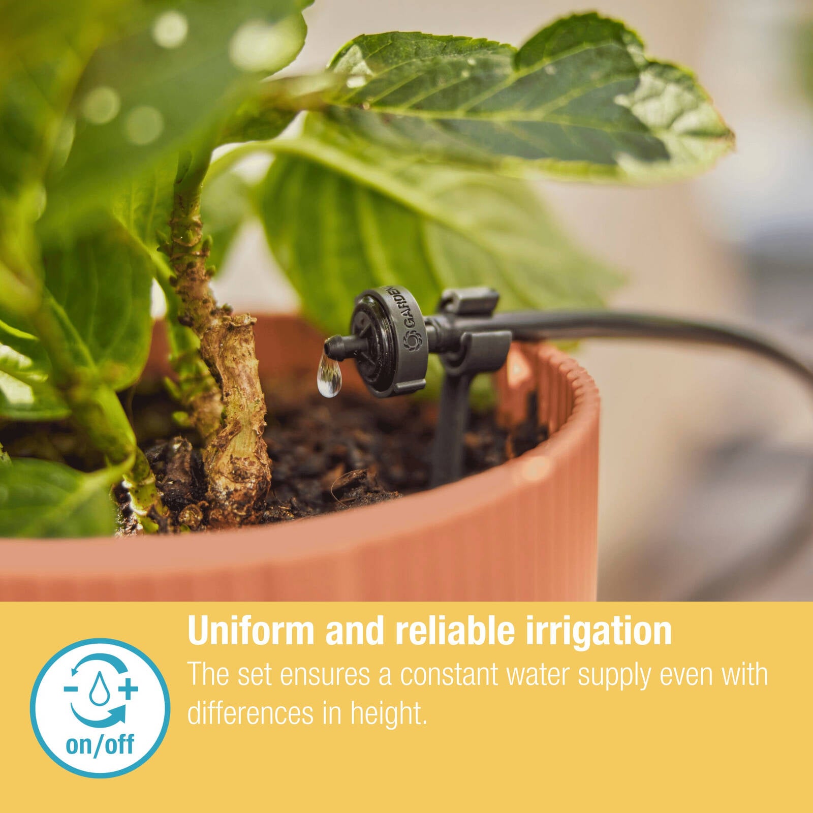 GARDENA Micro Irrigation Balcony Set for 15 Plants Black High-Impact Plastic