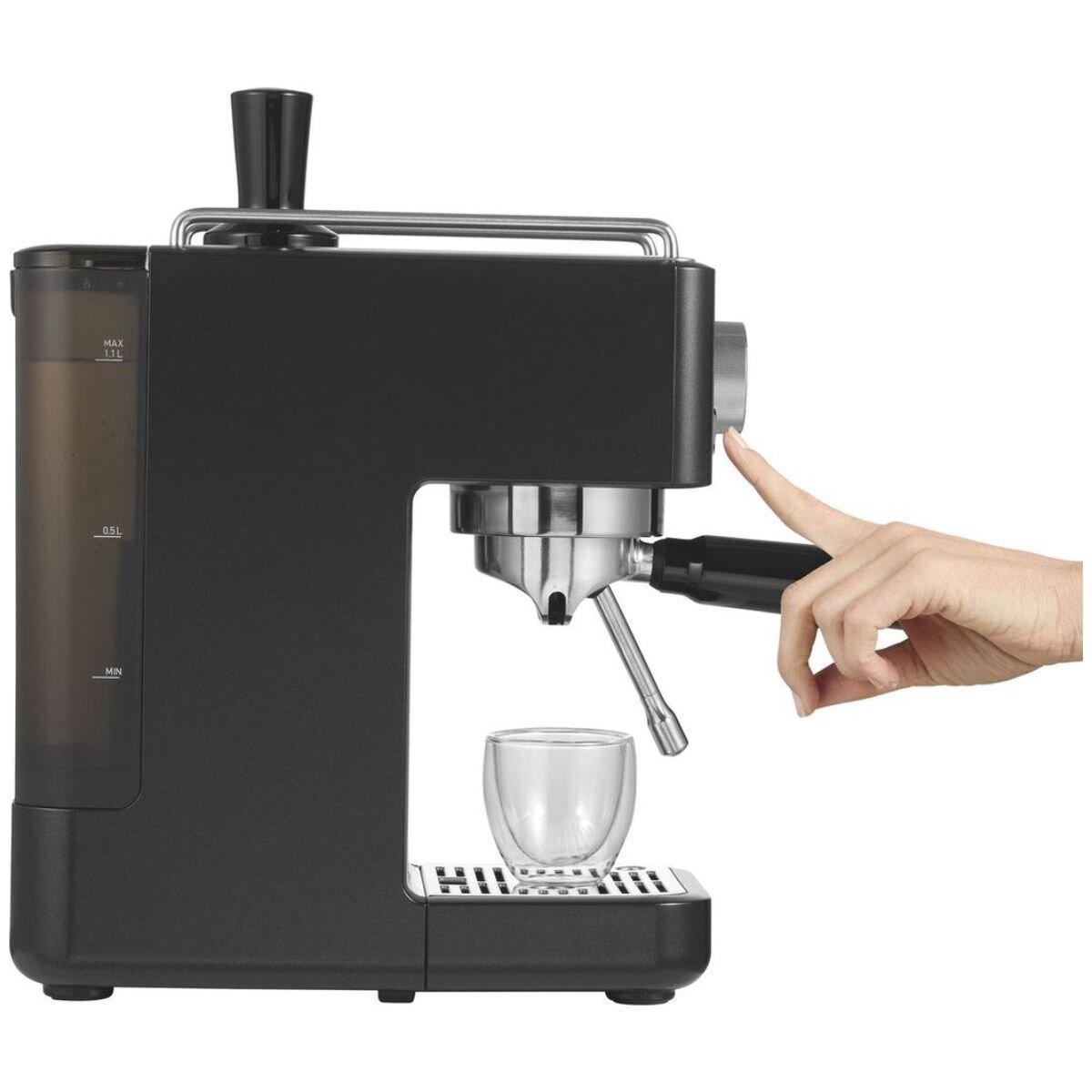 Sunbeam Origins Slimline espresso machine 1.1L - Black, 58mm group head, volumetric shots - EMM4500BK