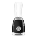 Smeg 50s Style Mini Personal Blender - Black - 300W, 2 x 600ml Tritan Renew Bottles - PBF01BLAU