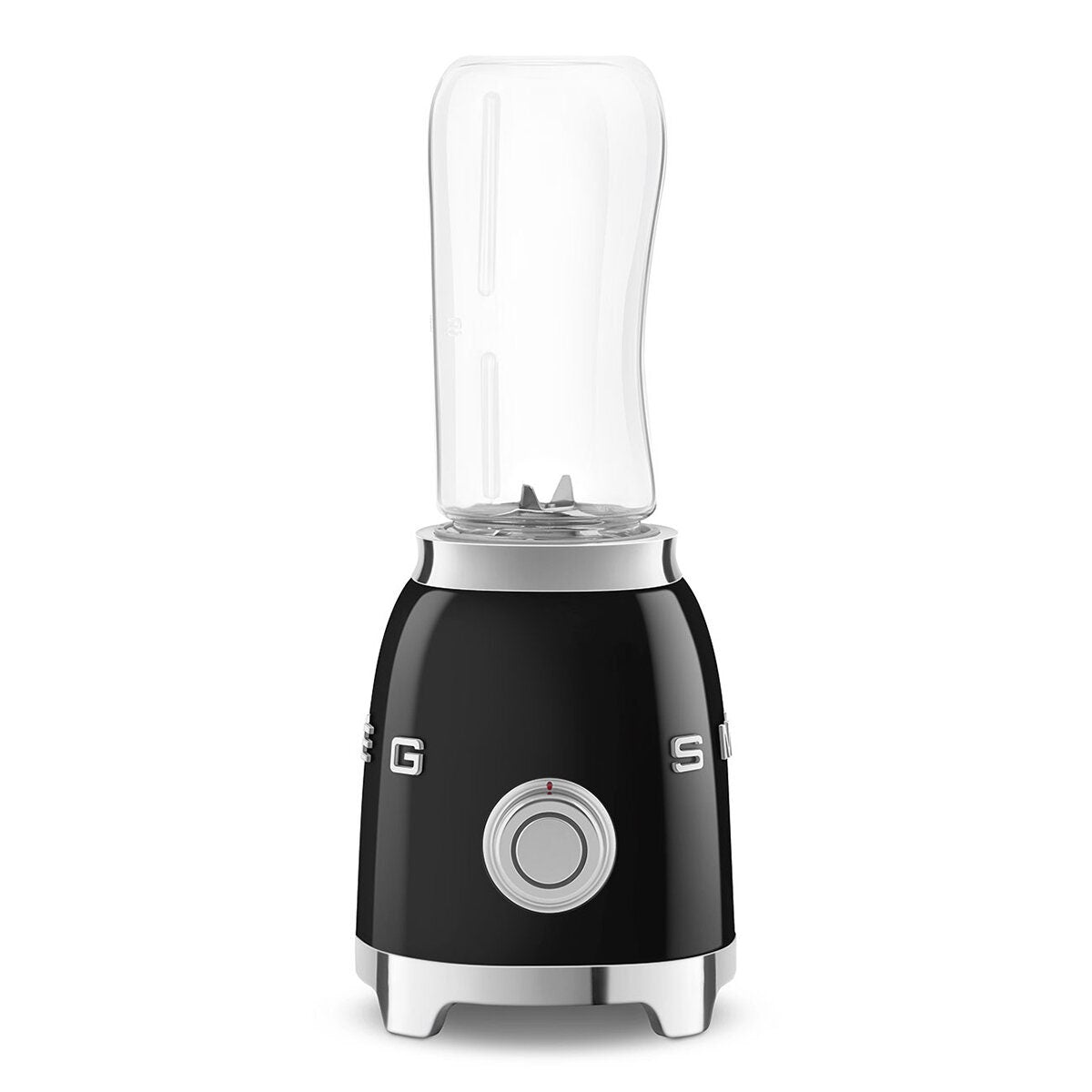 Smeg 50s Style Mini Personal Blender - Black - 300W, 2 x 600ml Tritan Renew Bottles - PBF01BLAU