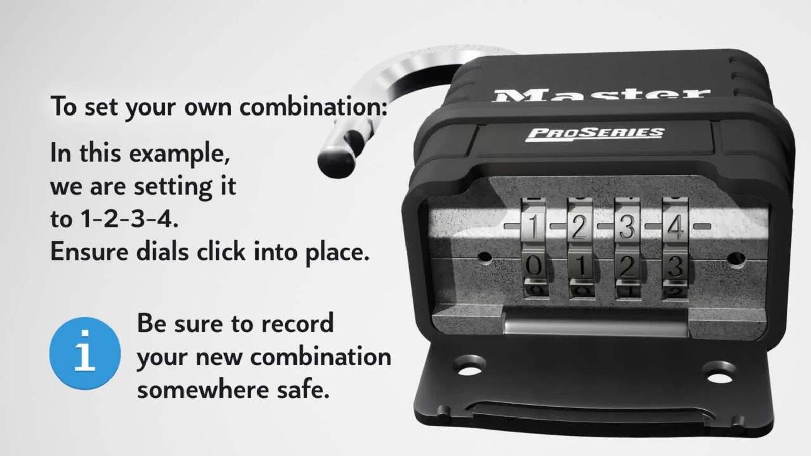 Master Lock 57mm Zinc Covered Combination Padlock Resettable
