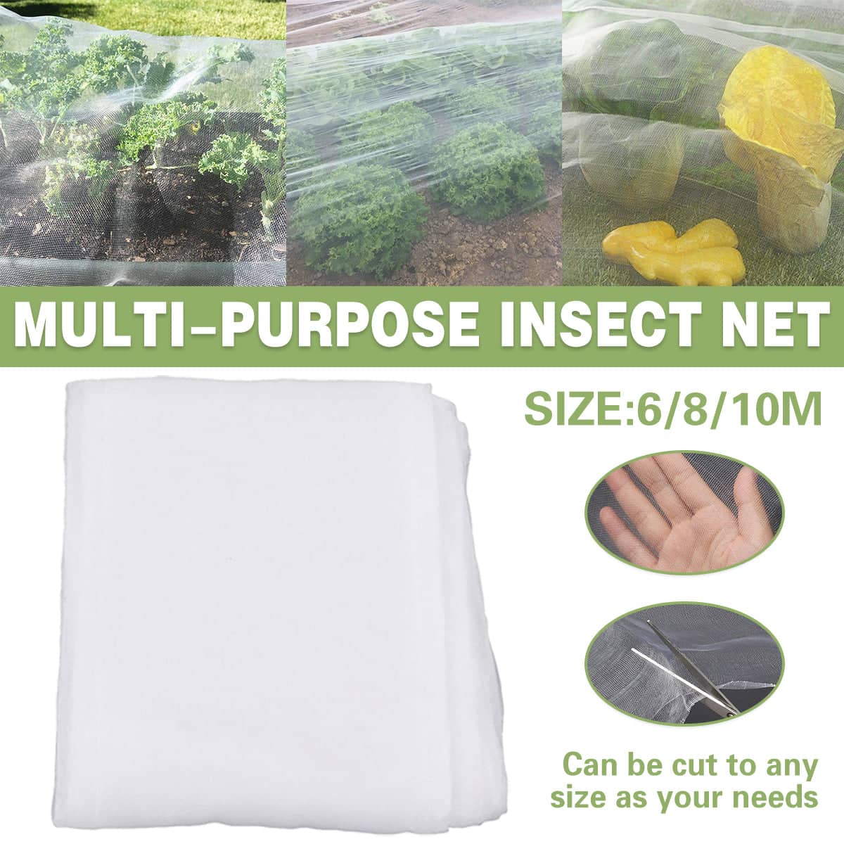 Agricultural Insect Net for Vegetables and Fruit Trees - 3 x 6 m Plant Protection Mesh - view 2