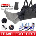 Airplane Foot Rest Hammock, Memory Foam Travel Footrest - Black