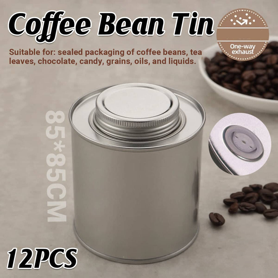 Airtight Coffee Bean Storage Tins 125 g, Pack of 12
