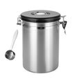 Airtight Coffee Storage Jar with Date Tracker - Silvery, 1800ml