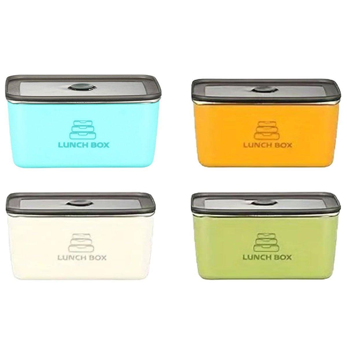 Airtight Food Storage Container Set with Leak-Proof Lids - Assorted Colours, Pack of 4 - view 2