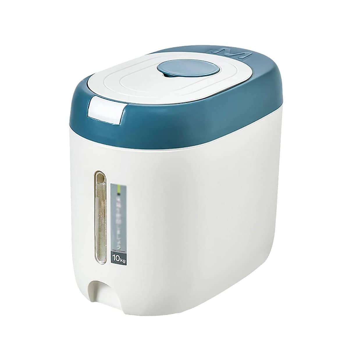 Airtight Rice Storage Container, 10 kg Capacity - Blue